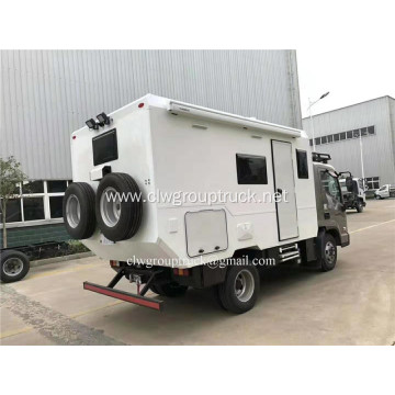 Cross country camping trailer with toilet